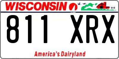 WI license plate 811XRX