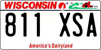 WI license plate 811XSA