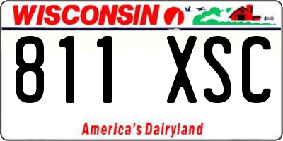 WI license plate 811XSC