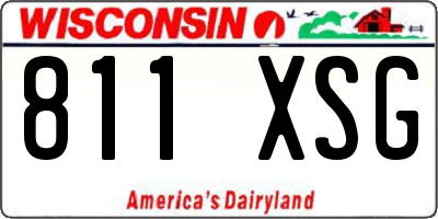 WI license plate 811XSG