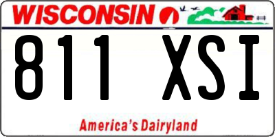 WI license plate 811XSI