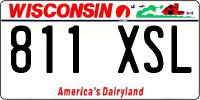 WI license plate 811XSL