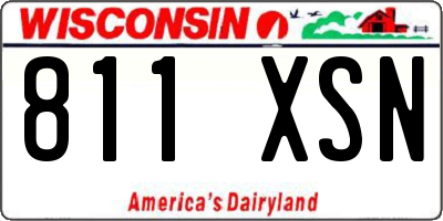 WI license plate 811XSN