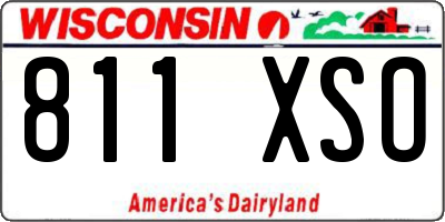 WI license plate 811XSO