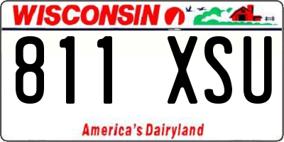 WI license plate 811XSU