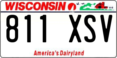 WI license plate 811XSV