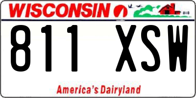 WI license plate 811XSW