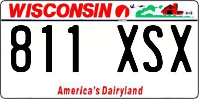 WI license plate 811XSX