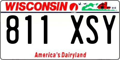 WI license plate 811XSY