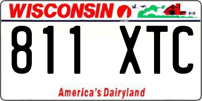 WI license plate 811XTC