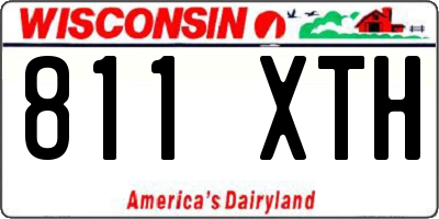 WI license plate 811XTH