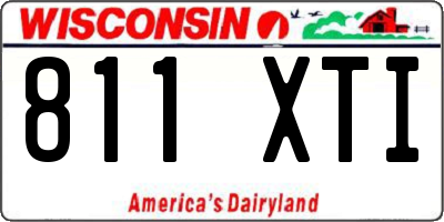WI license plate 811XTI