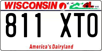 WI license plate 811XTO