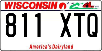 WI license plate 811XTQ