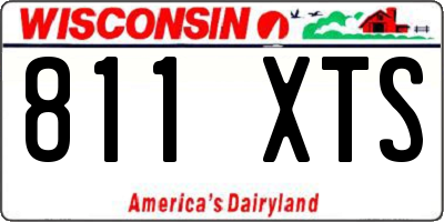 WI license plate 811XTS