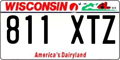 WI license plate 811XTZ