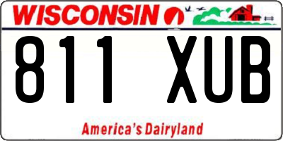 WI license plate 811XUB