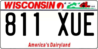WI license plate 811XUE