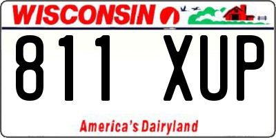 WI license plate 811XUP