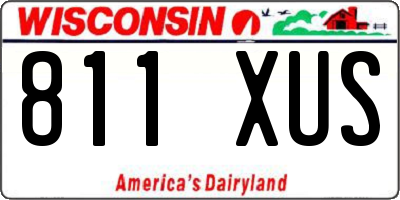 WI license plate 811XUS