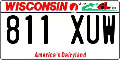 WI license plate 811XUW