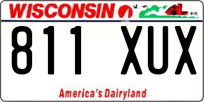 WI license plate 811XUX