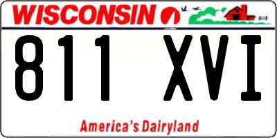 WI license plate 811XVI