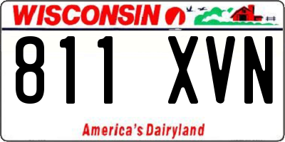 WI license plate 811XVN