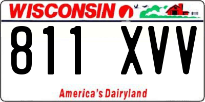 WI license plate 811XVV
