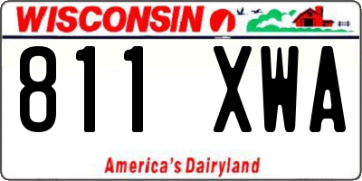 WI license plate 811XWA