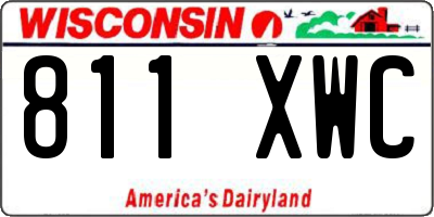 WI license plate 811XWC