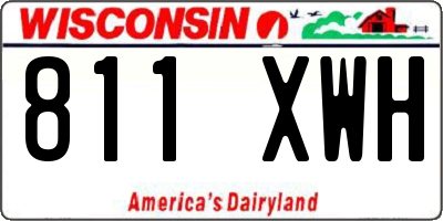 WI license plate 811XWH