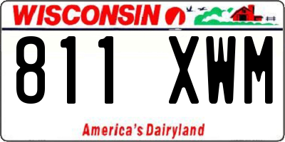 WI license plate 811XWM