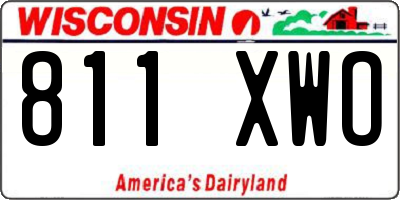 WI license plate 811XWO