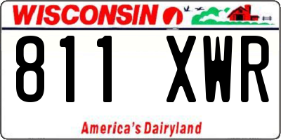 WI license plate 811XWR
