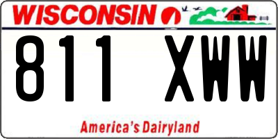 WI license plate 811XWW