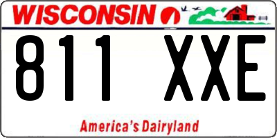 WI license plate 811XXE