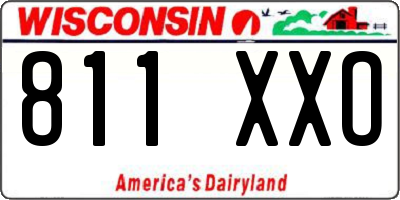 WI license plate 811XXO