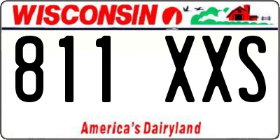 WI license plate 811XXS
