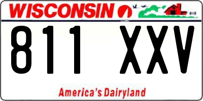 WI license plate 811XXV