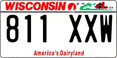 WI license plate 811XXW
