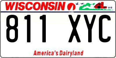 WI license plate 811XYC