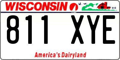 WI license plate 811XYE