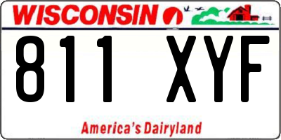 WI license plate 811XYF