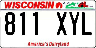 WI license plate 811XYL