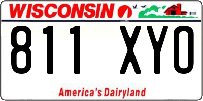 WI license plate 811XYO