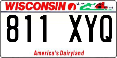 WI license plate 811XYQ
