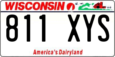 WI license plate 811XYS