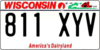 WI license plate 811XYV