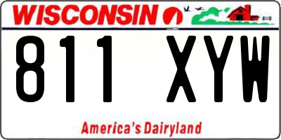 WI license plate 811XYW